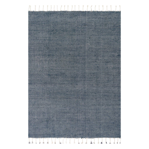 Lioro Plaid Handmade Cotton Rug | Charcoal