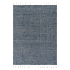 Lioro Plaid Handmade Cotton Rug | Charcoal