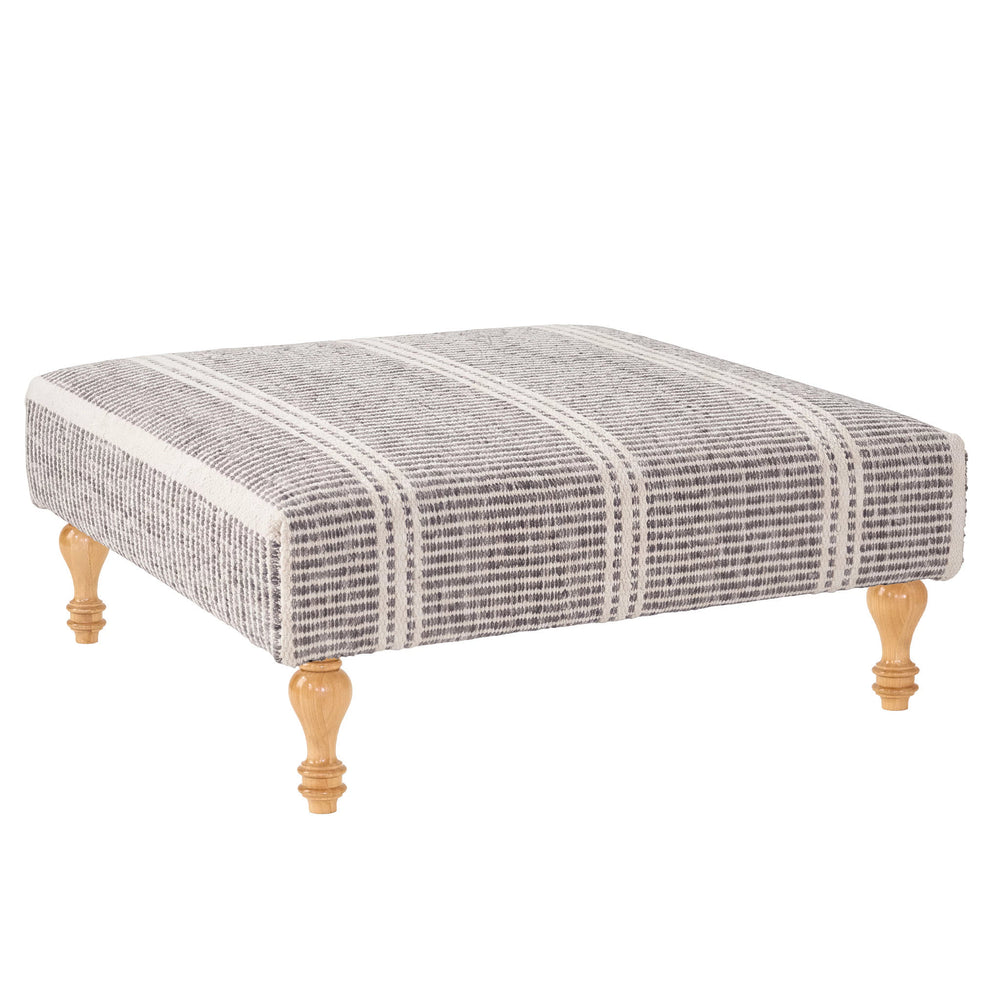 Malta Rug Ottoman | Grey