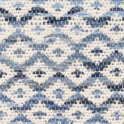 Denim Rag Diamond Ivory Handwoven Cotton Rug Swatch – Annie Selke