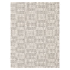 Petit Diamond Handwoven Indoor/Outdoor Rug | Platinum/Ivory