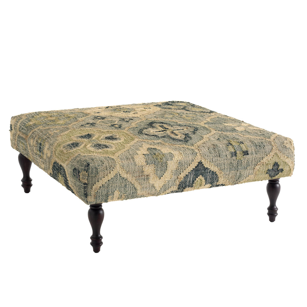 Pali Rug Ottoman | Evergreen