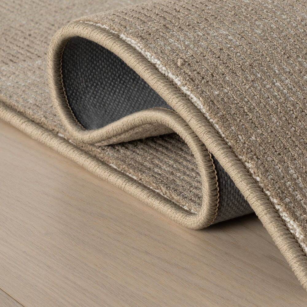 Delphine Textured Indoor/Outdoor Custom Rug | Brown