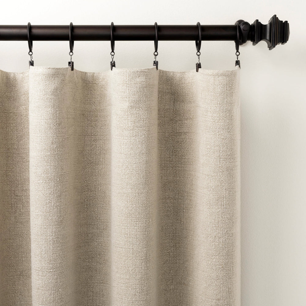 Stone Washed Linen Curtain Panel | Natural