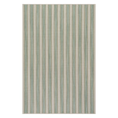 Calee Striped Woven Wool Custom Rug | Green