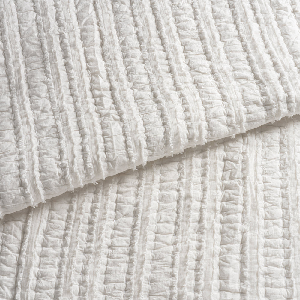 Lettie Voile Quilt | Dove White