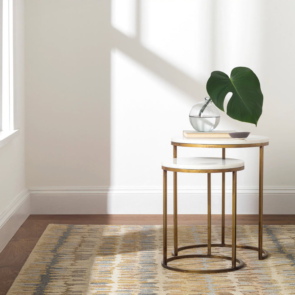 Paint Chip Hand Micro Hooked Wool Rug | Natural