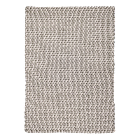 Two-Tone Rope Handwoven Indoor/Outdoor Rug | Platinum/Ivory