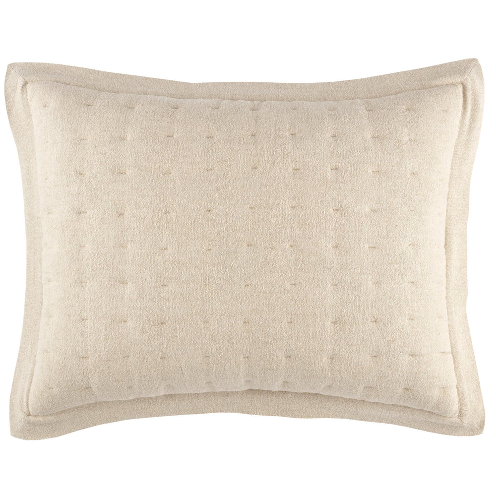 Jonah Linen Quilted Sham | Natural