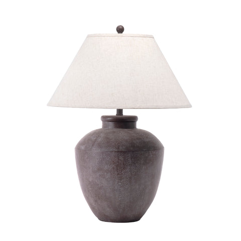 30-inch Vintage Resin Urn Table Lamp | Brown