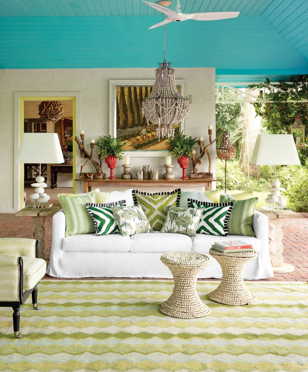 Safety Net Handwoven Wool Rug | Green