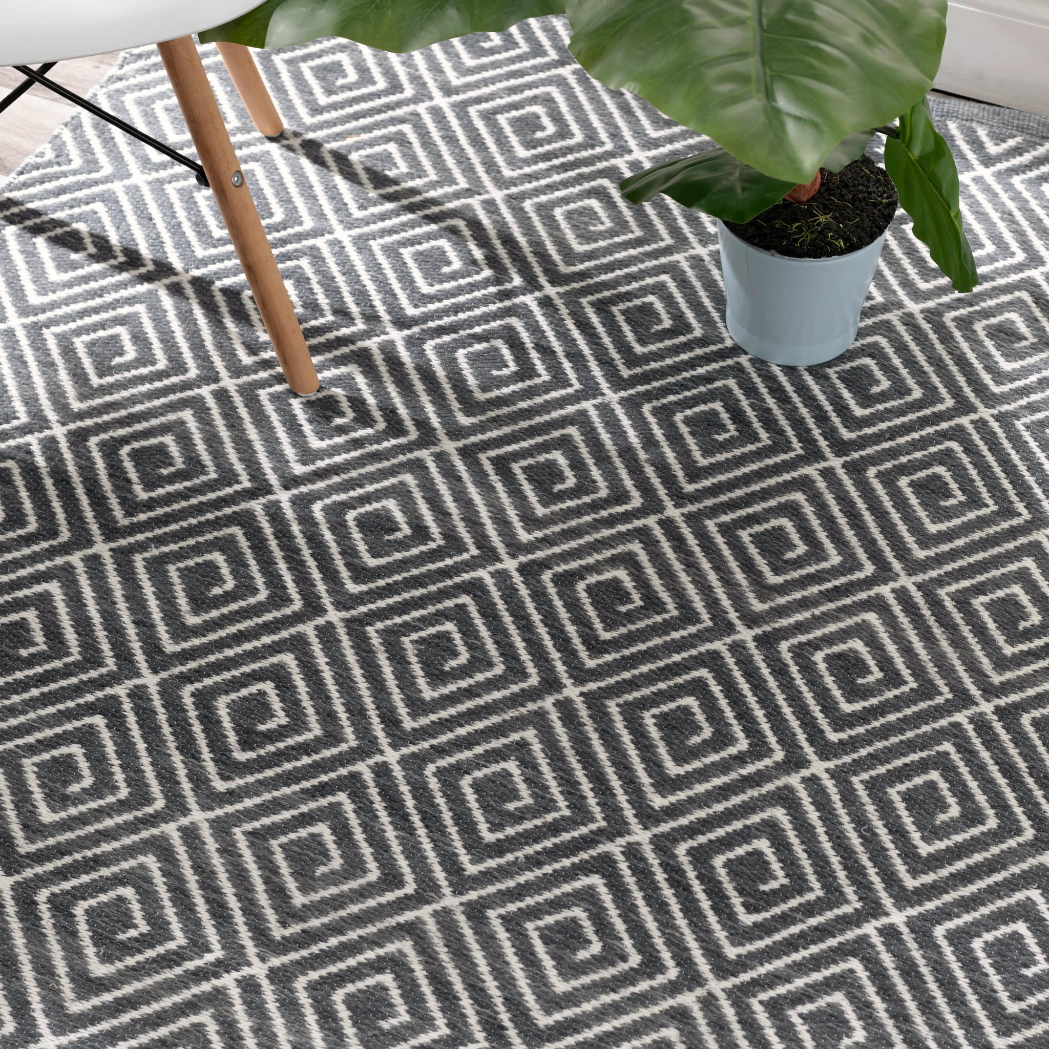Hug Rug Woven Diamond Rug Sky Grey 160X230cm