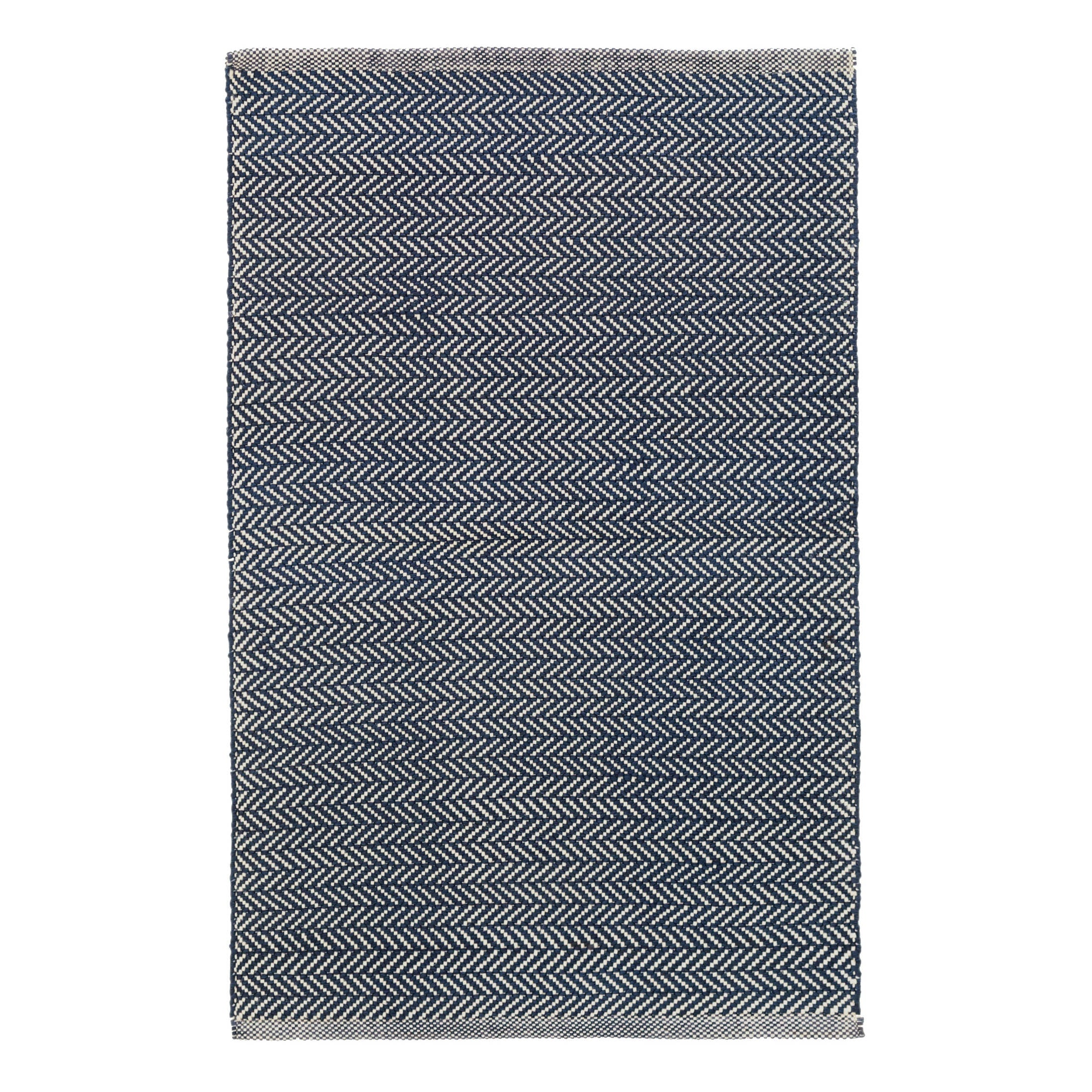 Herringbone Handwoven Cotton Rug | Indigo – Annie Selke