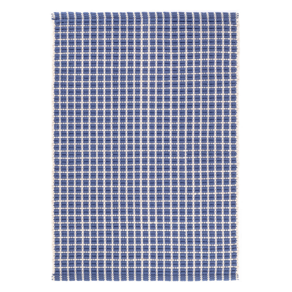 Gridiron Handwoven Indoor/Outdoor Rug | Denim