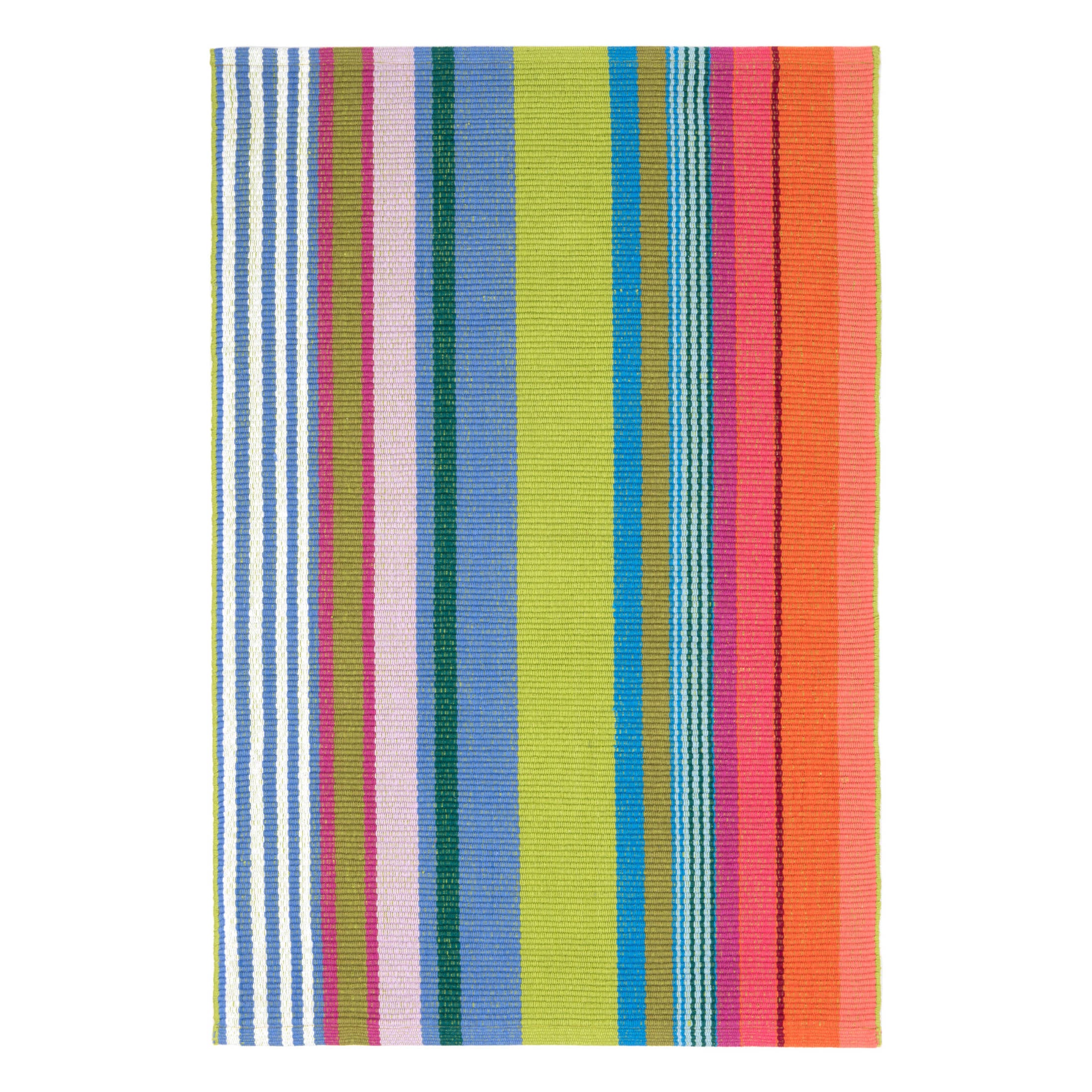 Mellie Stripe Handwoven Cotton Rug | Multi, 7'6 x 9'6