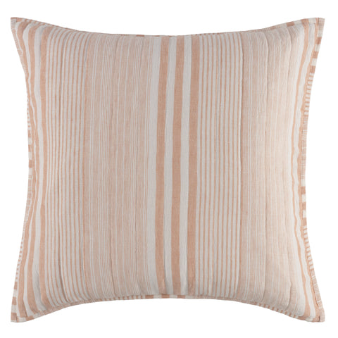 Carolina Stripe Quilted Sham | Coral