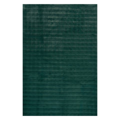 Ivana Checkered Plush Cloud Washable Rug | Hunter Green