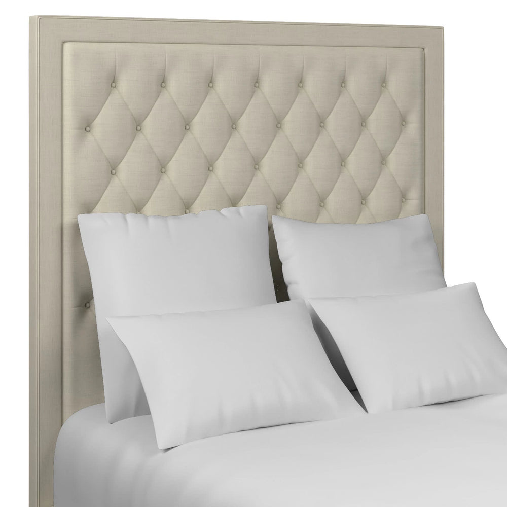 Stonington Tufted Headboard | Estate Linen Pearl Grey