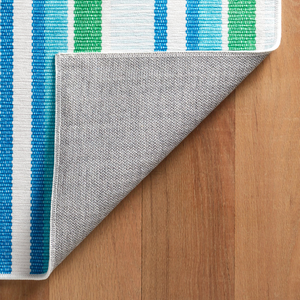 Always Greener Machine Washable Rug | Cobalt/Green