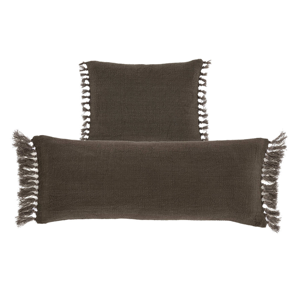 Evelyn Linen Decorative Pillow Cover | Mushroom