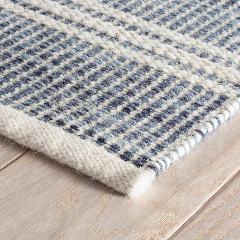 Malta Handwoven Wool Rug | Blue