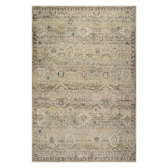 Isalyn Traditional Bordered Washable Rug | Green