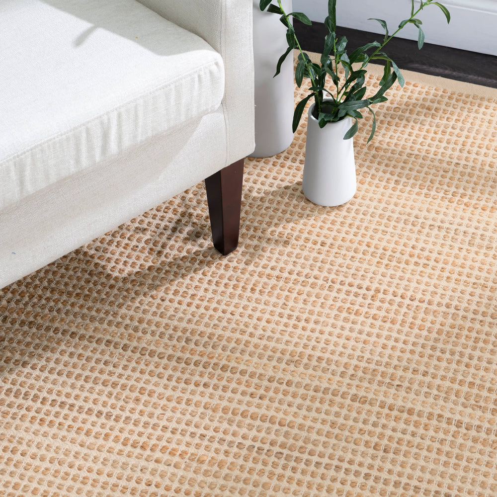 Gravel Handwoven Jute Rug | Ivory/Natural