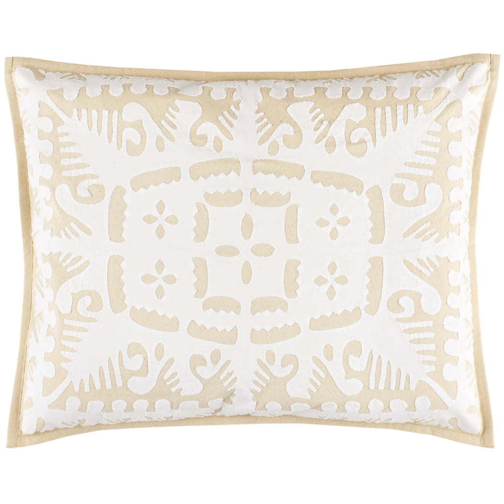 Knight Wood Cutwork Sham | Natural