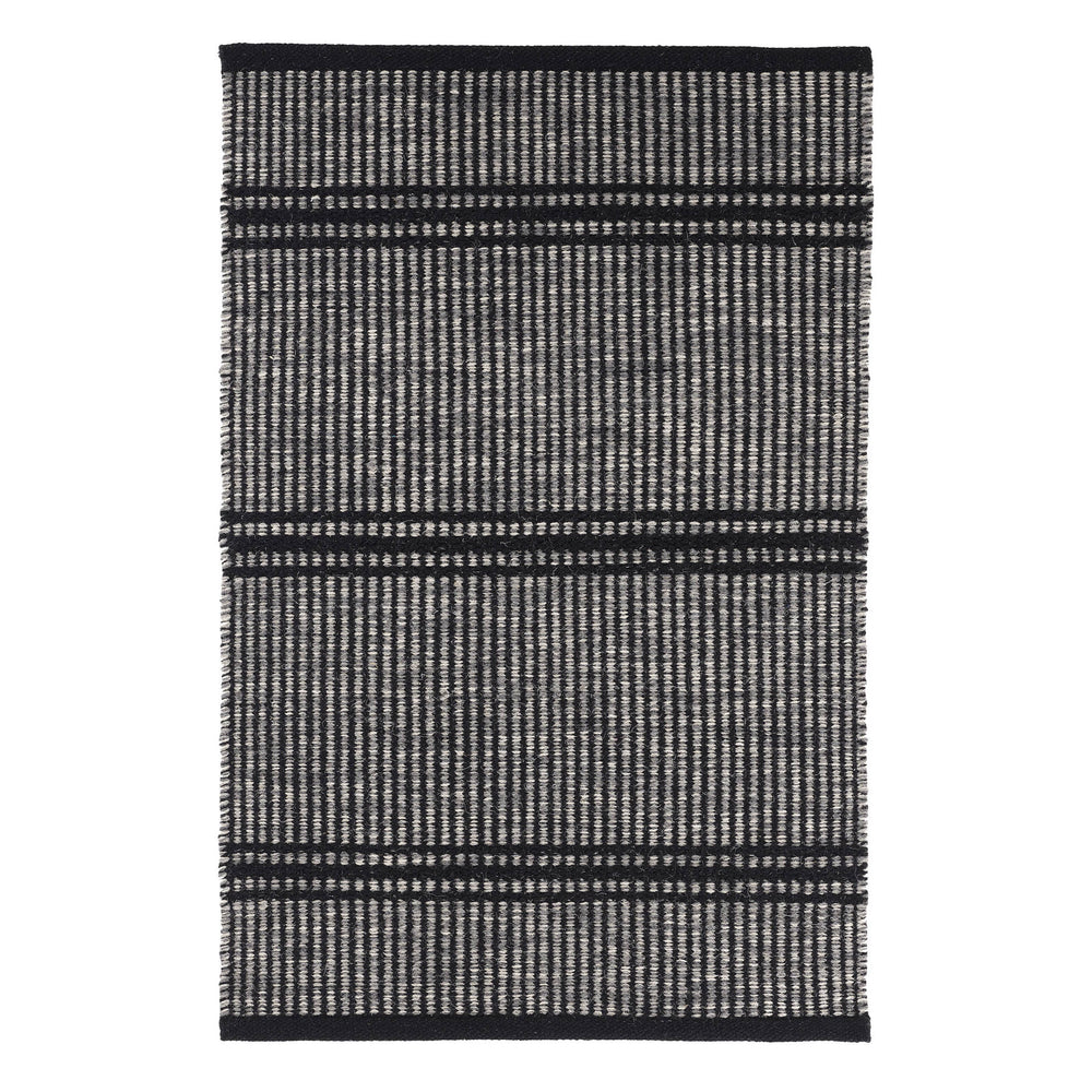 Malta Handwoven Wool Rug | Black