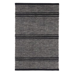 Malta Handwoven Wool Rug | Black