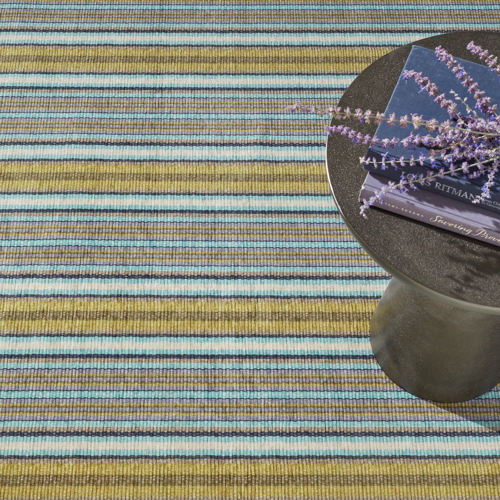 Treehouse Stripe Machine Washable Rug | Green
