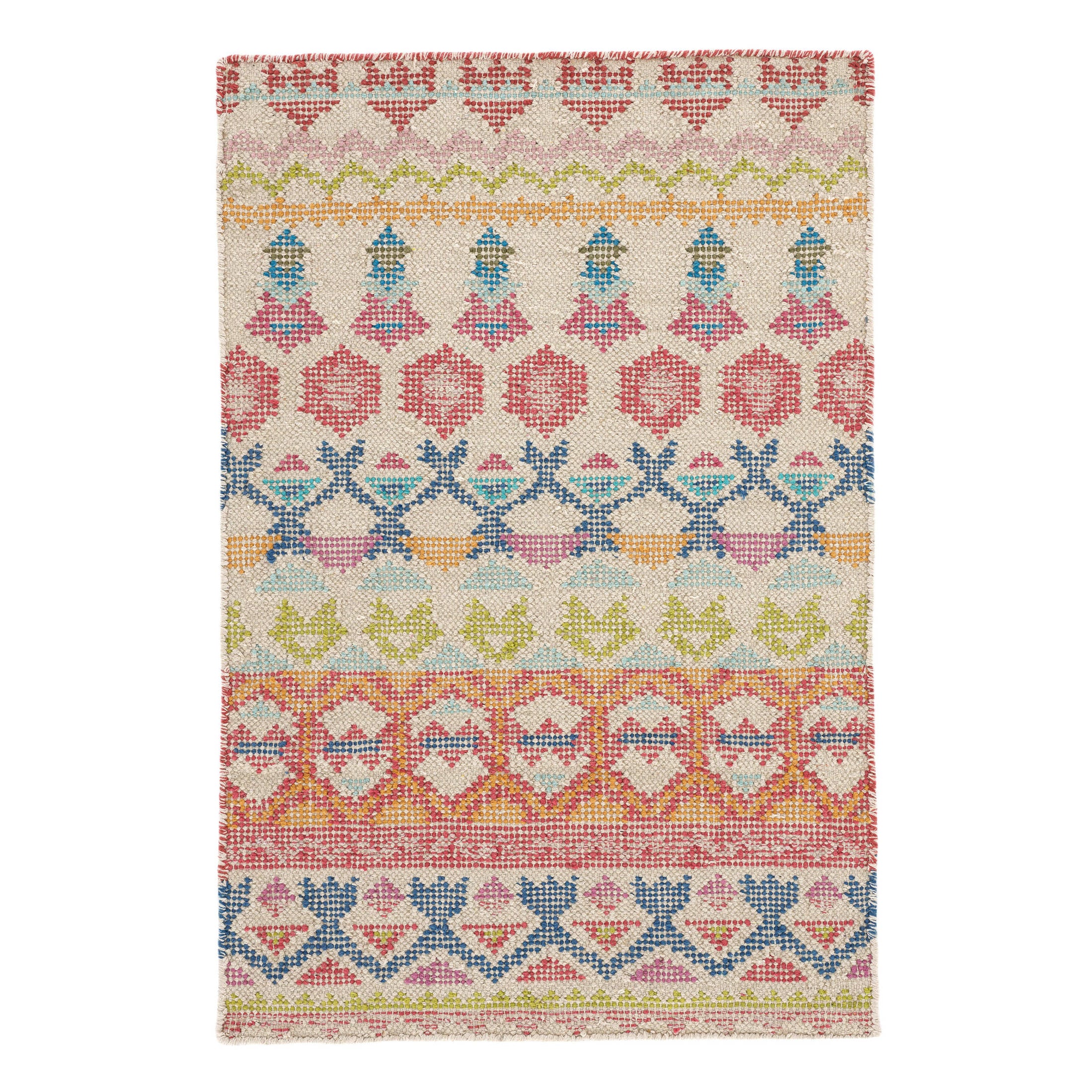 Stony Brook Hand Loom Knotted Cotton Rug | Multi – Annie Selke