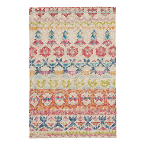 Stony Brook Hand Loom Knotted Cotton Rug | Multi