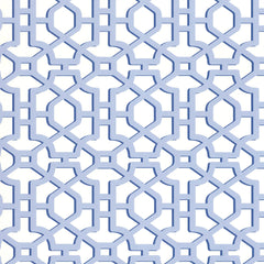 Chinois Lattice Wallpaper Swatch | French Blue