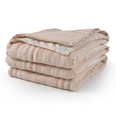 Carolina Stripe Quilt | Coral