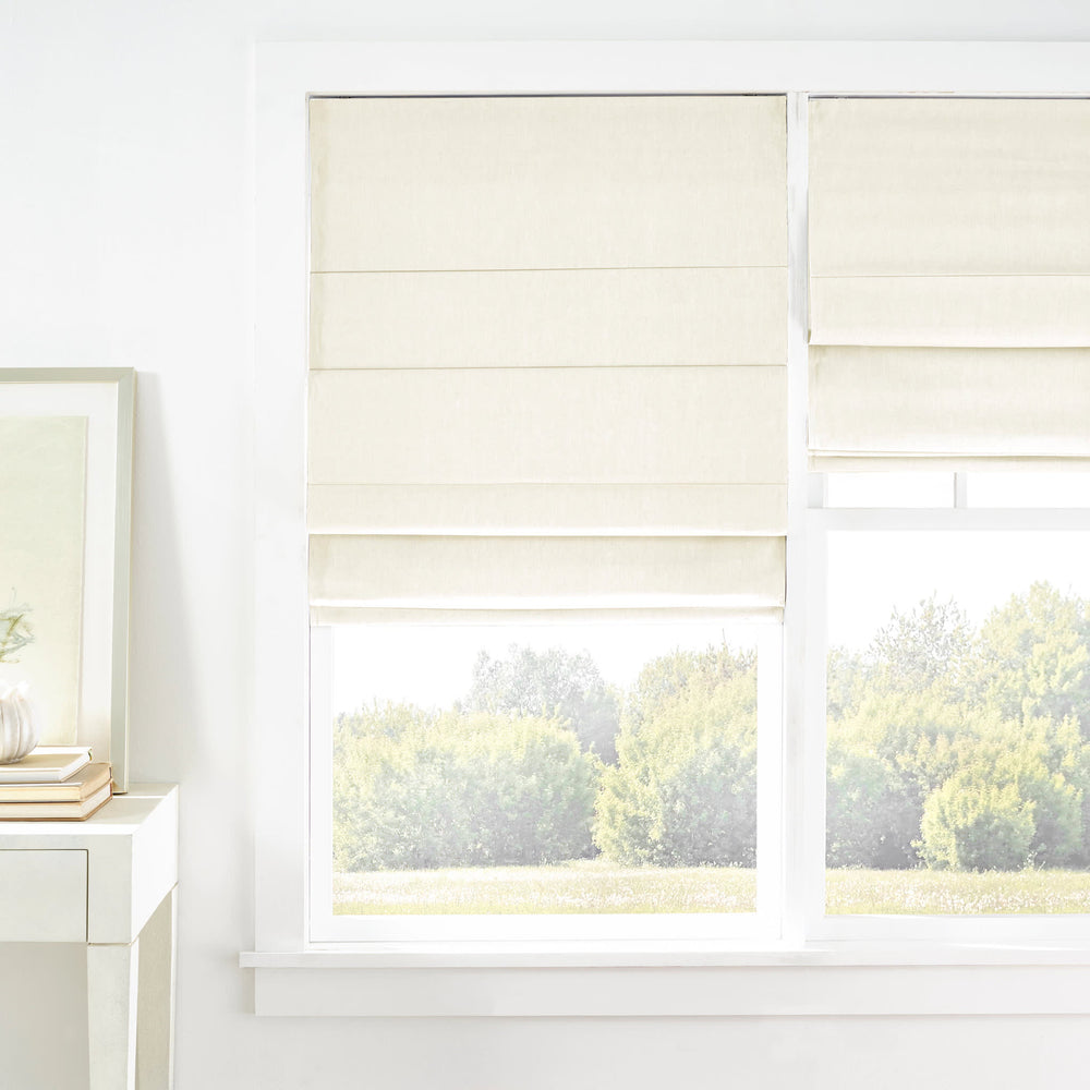 Textured Cordless Roman Shade | Ivory