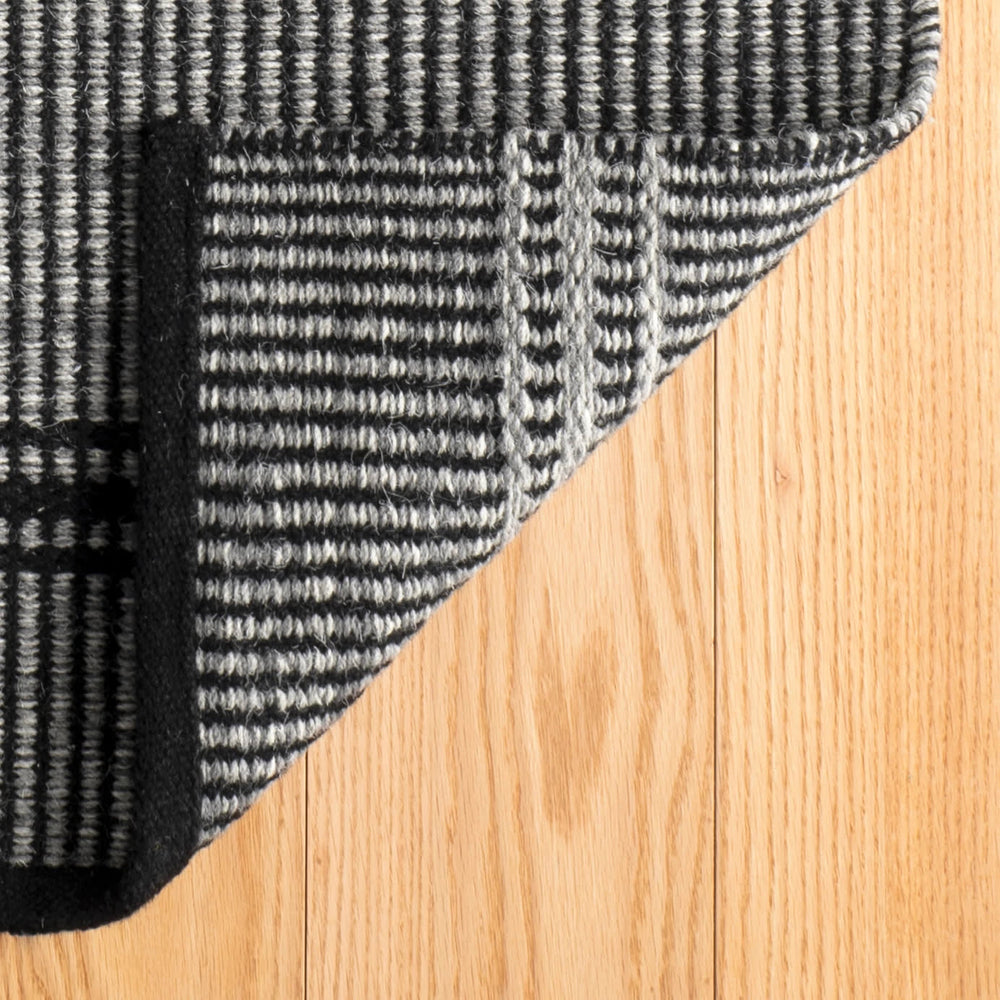 Malta Handwoven Wool Rug | Black