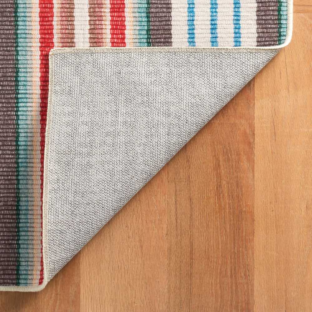 Ranch Stripe Machine Washable Rug | Multi