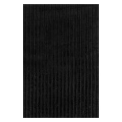 Kris Striped Plush Cloud Washable Rug | Charcoal