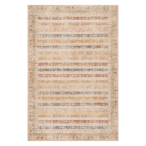 Raji Hand-Tufted Multi-Stripe Wool-Blend Rug | Multicolor