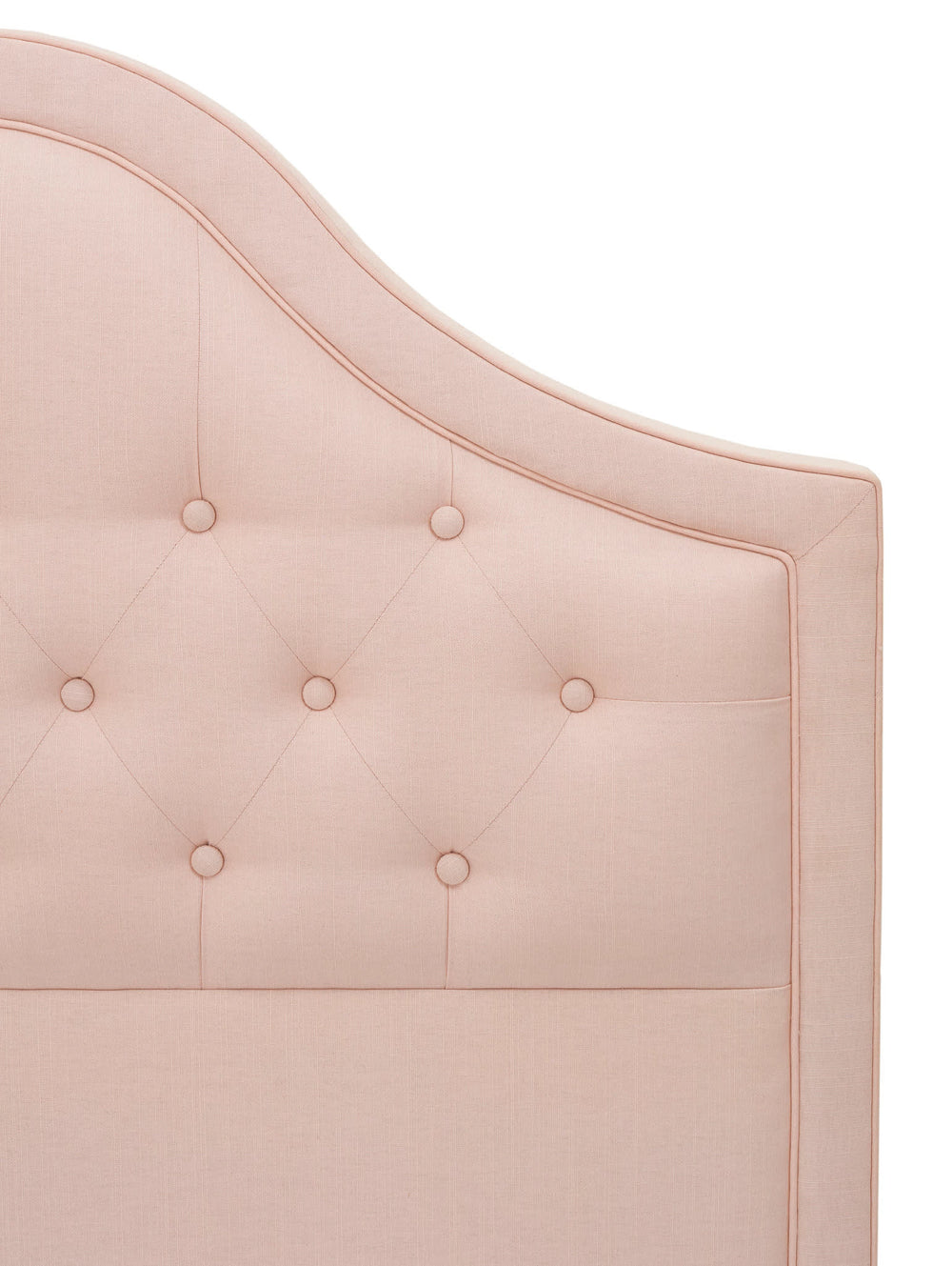 Washed Cotton Linen Low Essex Headboard | Slipper Pink