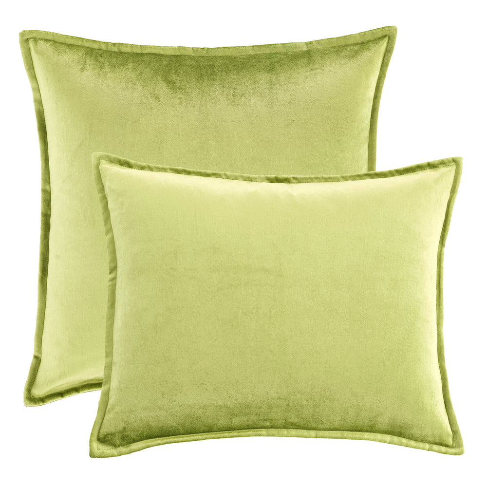 Panne Velvet Decorative Pillow Cover | Chartreuse