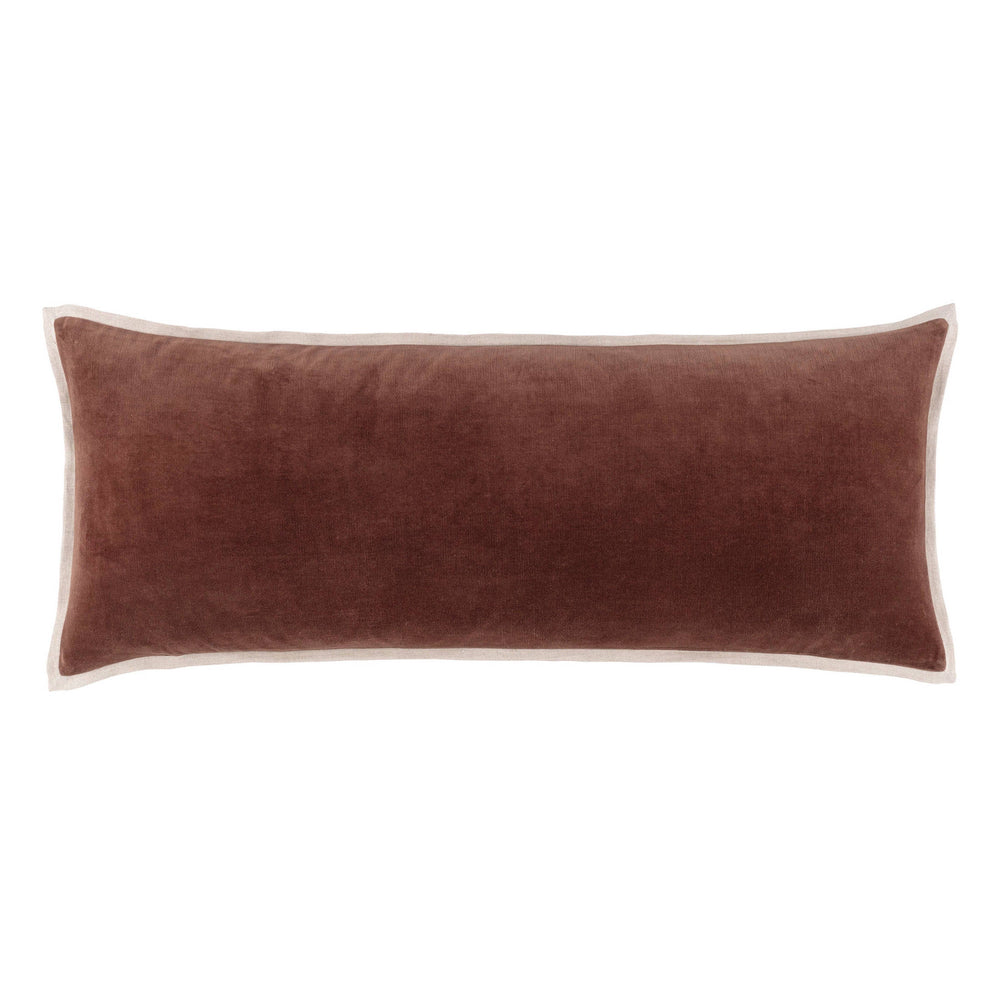 Gehry Velvet/Linen Decorative Pillow Cover | Russet