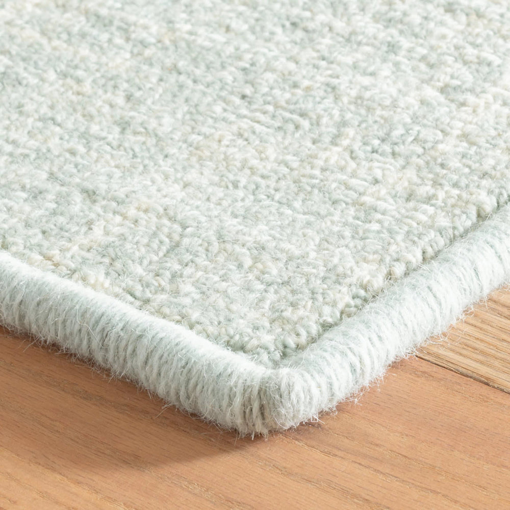 Crosshatch Hand Micro Hooked Wool Custom Rug | Sky