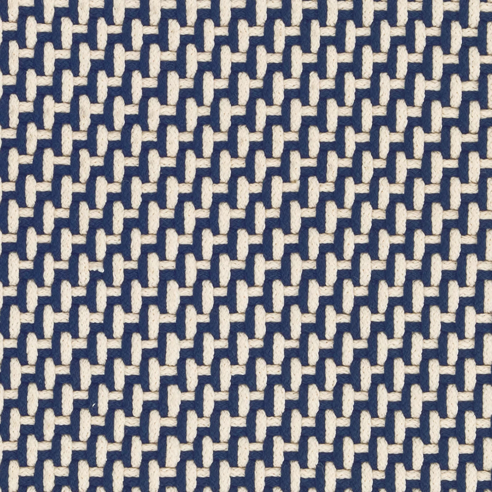 Two-Tone Rope Handwoven Indoor/Outdoor Rug Swatch | Navy/Ivory