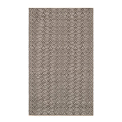 Zipper Handwoven Cotton Rug | Grey/Ivory