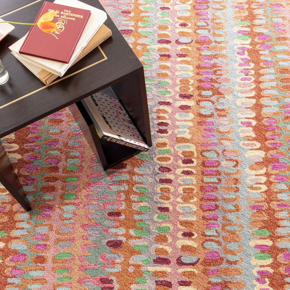 Paint Chip Hand Micro Hooked Wool Rug | Clay