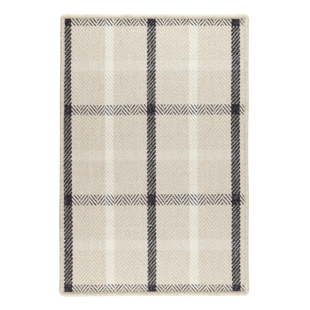 Jackson Woven Wool Custom Rug | Beige/Charcoal