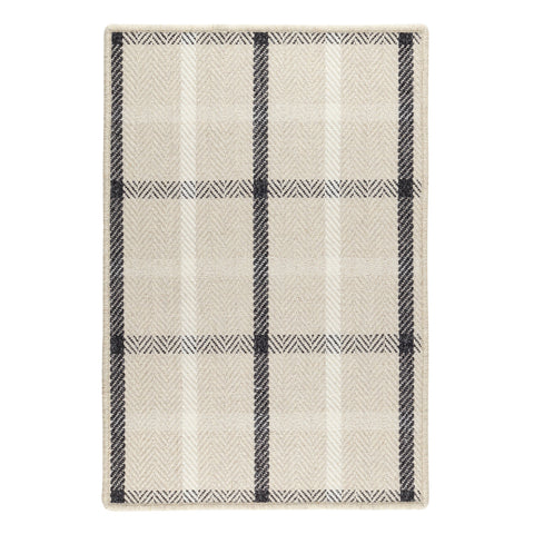 Jackson Woven Wool Custom Rug | Beige/Charcoal
