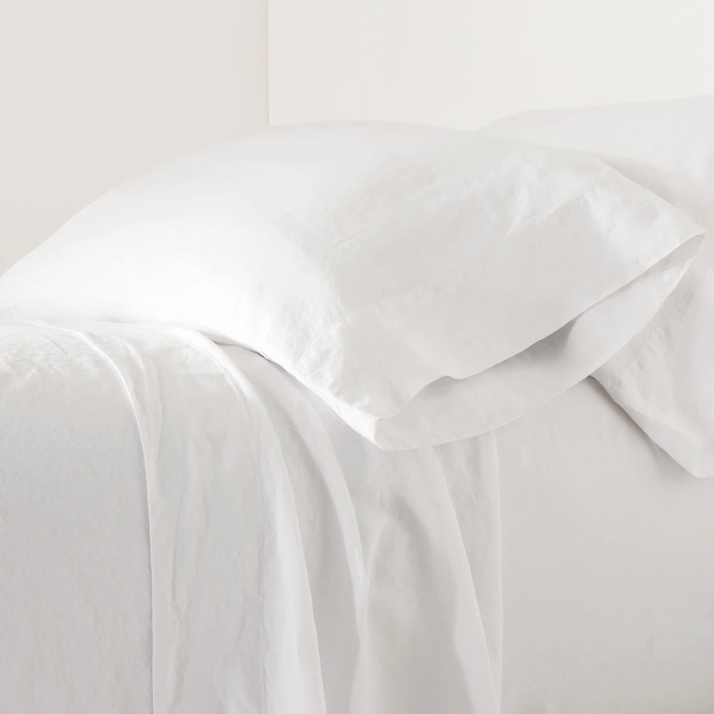Luna Linen Sheet Set | White